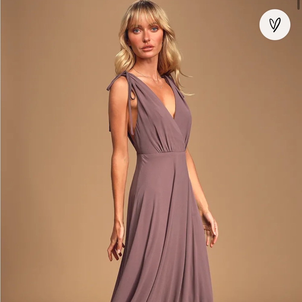 Dance the Night Away Dusty Purple Backless Maxi Dress